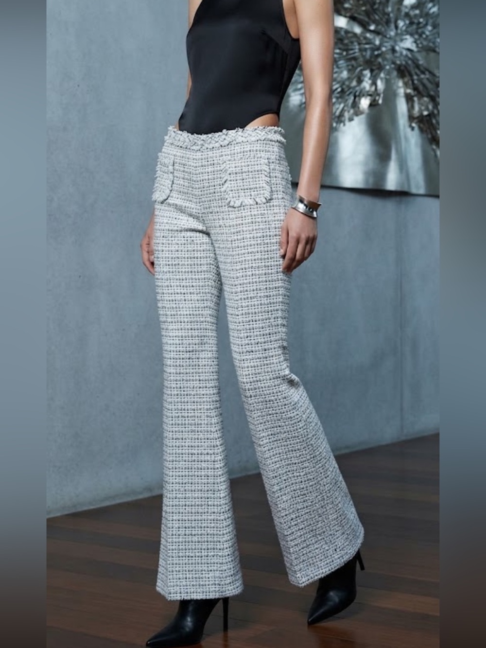 NWOT Vintage Zara Woven Bell Bottom Flare Pants